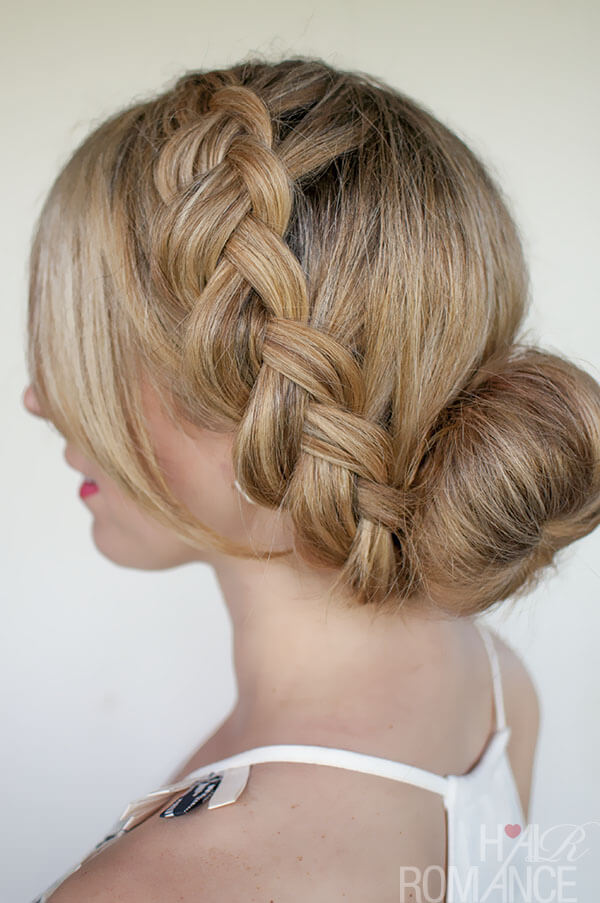 Braids and Buns Hairstyles For Brides and Girls