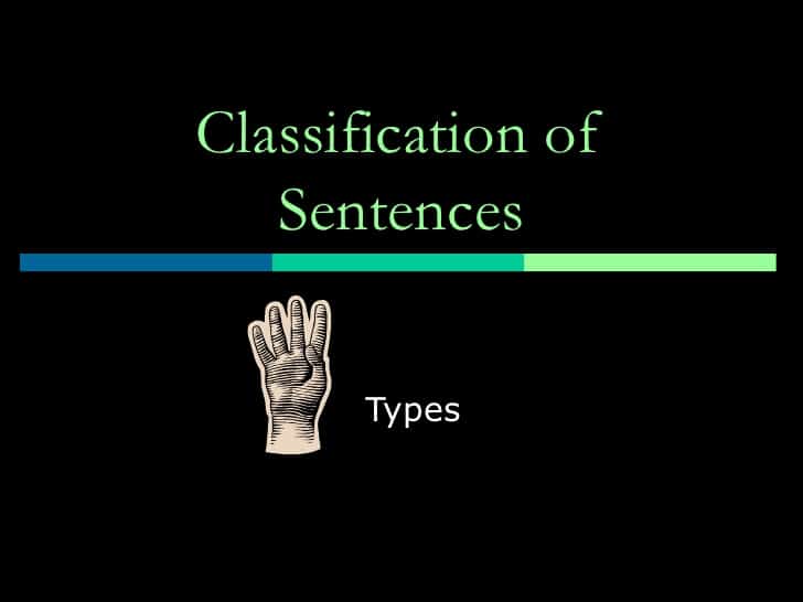 Classifications of Sentence